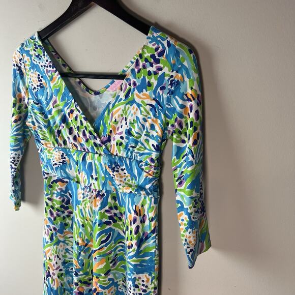 Lilly Pulitzer Gloria Maxi Sea Soiree Maxi V Neck Dress Women’s Size Small - Picture 3 of 8